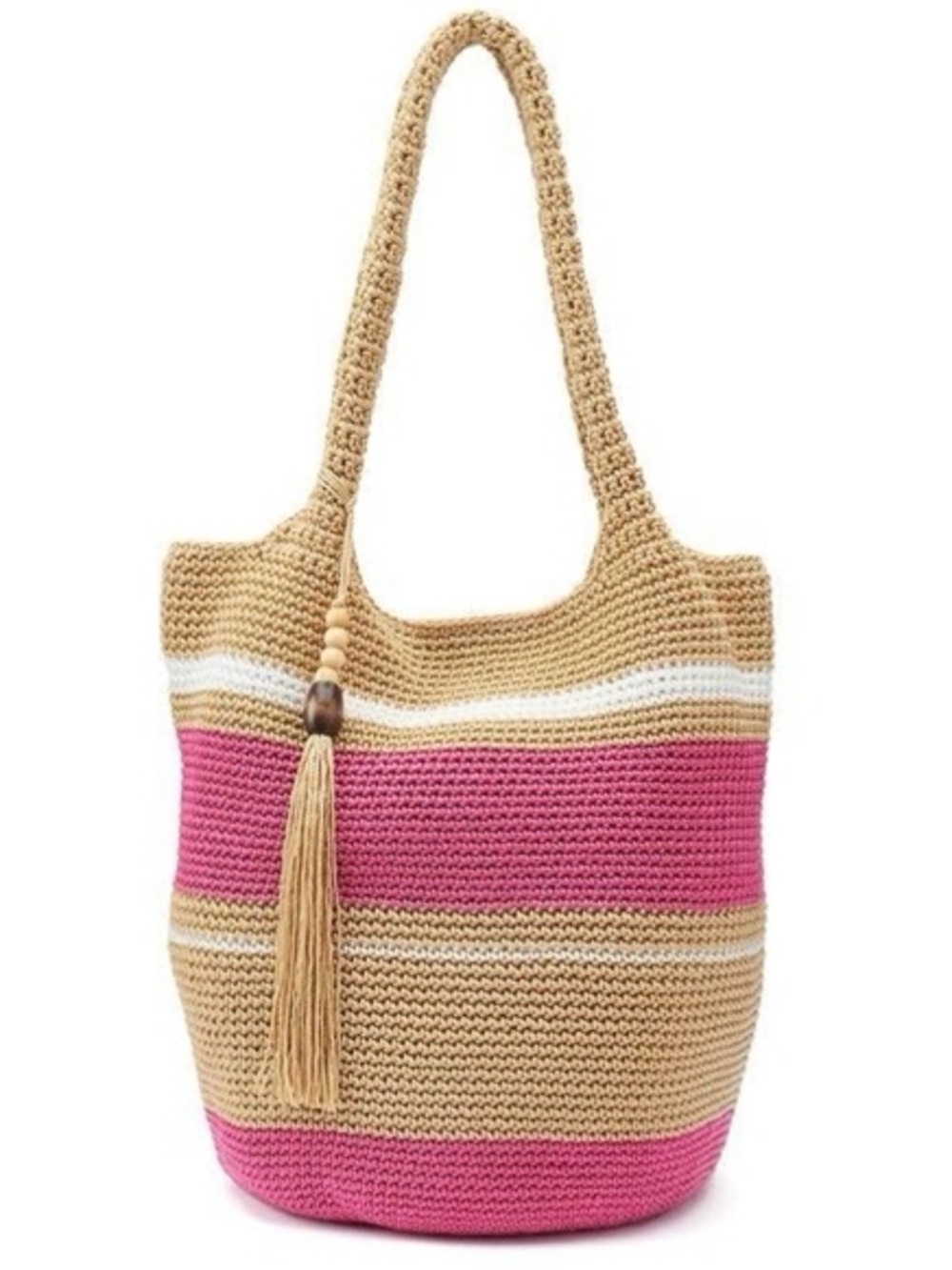 Sonoma | Crochet Striped Bucket Bag - Picture 1 of 8